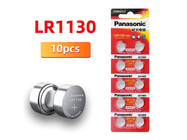 10pcs/lot 1.5V AG10 LR1130 Coin Cell Battery Batteries LR 1130 Alkaline AG10 389