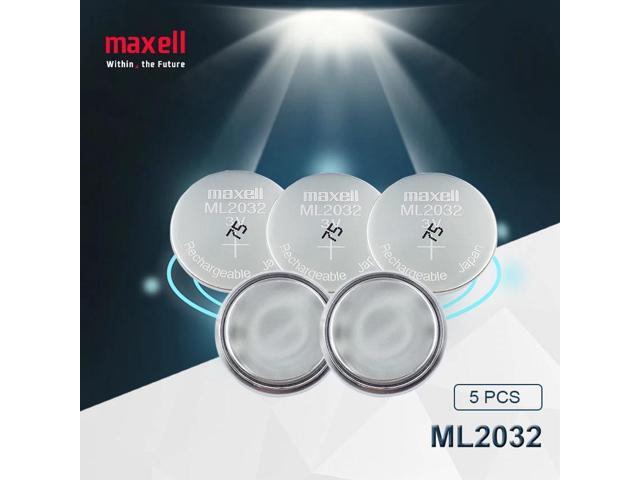 5pc Maxell ML2032 3V Rechargeable lithium battery button cell button batteries (ML2032)