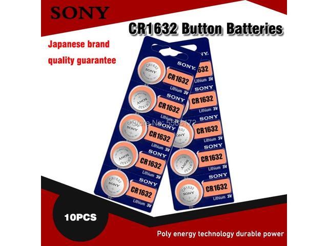 10pc/lot For Sony CR1632 Button Cell Battery For Watch Car Remote Key cr 1632 ECR1632 GPCR1632 3v Lithium Battery