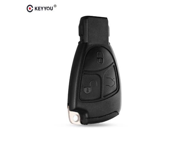 KEYYOU 3 Buttons Smart Key Case Fob Case Shell With Battery Holder Clip For Mercedes Benz MB C E ML S SL SLK CLK AMG Soft Button