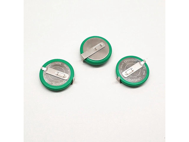 2pcs CR2032W high temperature resistant button battery 3V with welding feet CR20