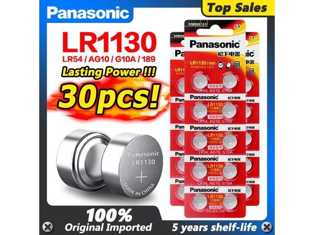 30pcs/lot 1.5V AG10 LR1130 Cell Battery Batteries LR 1130 Alkaline AG10 389 LR54 SR54 SR1130W 189 LR1130 Button Coin