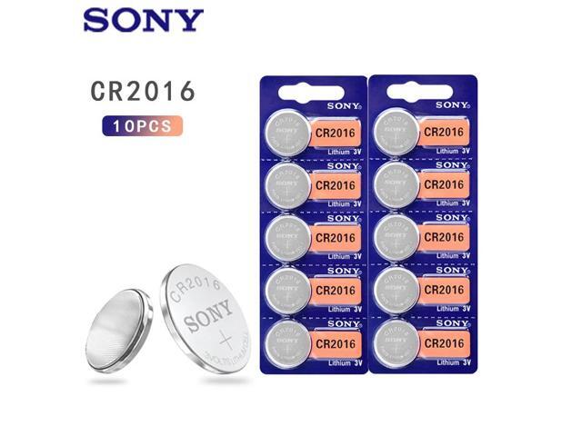 10pcs/lot For Sony CR2016 3V Lithium Battery For car key watch remote control toy 2016 ECR2016 CR 2016 Button Batteries