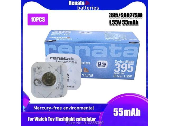 10PCS Renata 395 Brand Silver Oxide Watch Battery LONG LASTING SR927SW LR57 LR927 AG7 Button Coin Cell