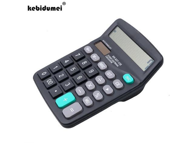 Portable Office Electronic Calculator Mini Commercial Tool Battery Solar 2 in 1 Powered 12 Digit with Big Button Hot Sale