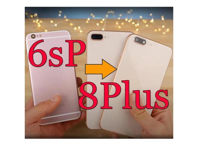 AAA quality Glass Body back Housing for iPhone 6splus like 8 plus Rear back Chassis Battery Cover with Buttons Sim Tray