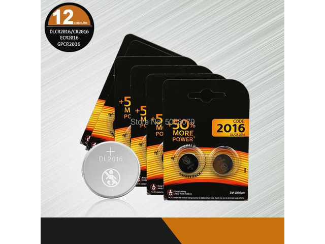 cr2016 12pcs for DURACELL brand battery for 3v button cell coin batteries watch computer cr 2016 Suitable Watch