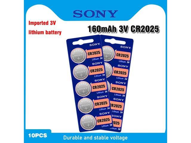 10PCS FOR SONY cr2025 Button Cell Batteries cr 2025 DL2025 LM2025 3V Lithium Coin Battery For Watch Weight Scale