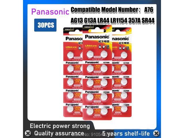 30pc Alkaline Button Batteries LR44 AG13 357 357A A76 GPA76 Button cell 1.5V For Watch Electronic Remote