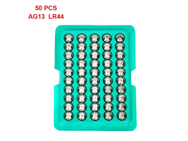 50PCS LR44 AG13 High quality Alkaline Button Batteries 357 357A A76 GPA76 Cell C