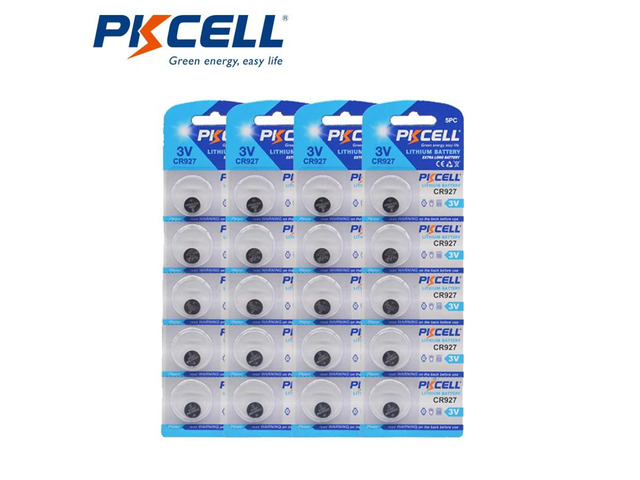 20Pcs PKCELL CR927 3V 30mAh Lithium Manganese Button Coin Battery For Watches Toys Calculator
