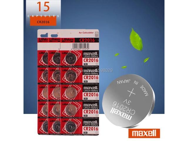 15PCS for maxell Top Quality Lithium Battery 3V cr2016 Button Battery Watch Coin Batteries cr 2016 DL2016 ECR2016