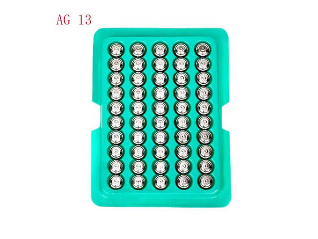 50pcs Cell Coin Watches Battery LR44 AG13 L1154 357 SR44 1.5V Alkaline Button Ba