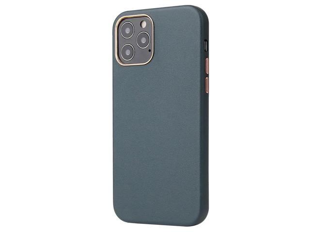 For iPhone 12 Pro Case Genuine Leather Luxury Phone Case For iPhone 12 Pro Max 12 Mini Cover Metal Buttons Real Leather
