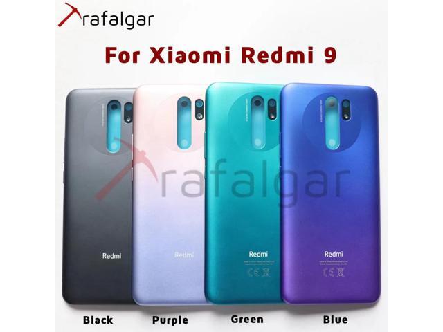 For Xiaomi Redmi 9 Back Battery Cover Rear Housing Door Case For Redmi 9 Battery Cover With Power Volume Side Buttons Replace