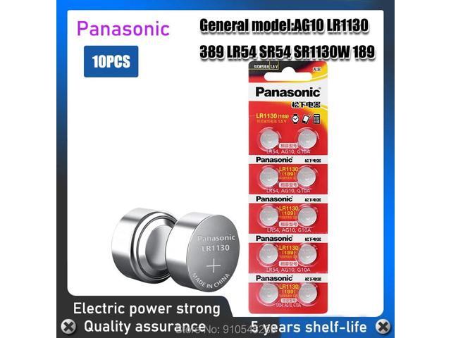 10pcs 1.55V AG10 Button Battery LR1130 SR1130 189 LR54 Cell Coin Alkaline Batteries SR54 389 For Watch Toys Remote