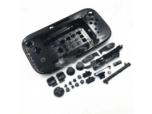 for wiiu gamepad case housing shell with battery cover buttons replacement black