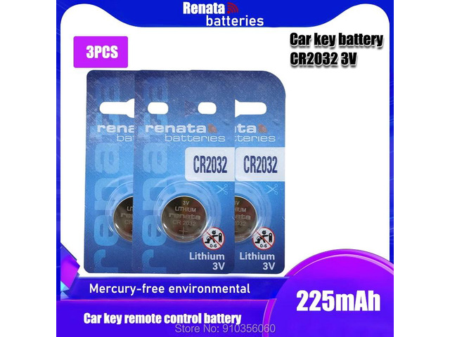 3pcs battery for RENATA cr2032 3v button cell coin batteries for watch computer
