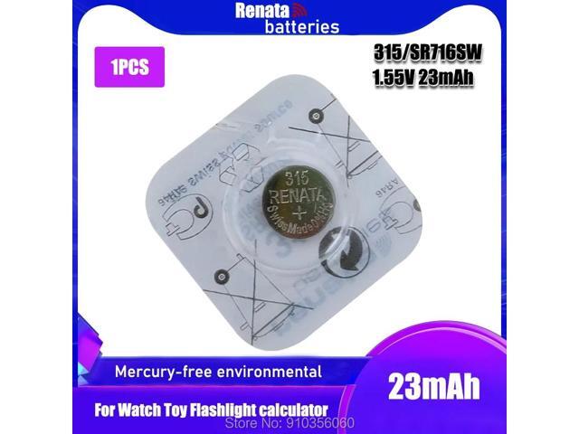 RETAIL Brand Renata LONG LASTING 315 SR716SW SR716 1.55V Watch Battery Button Coin Cell Swiss Made Original