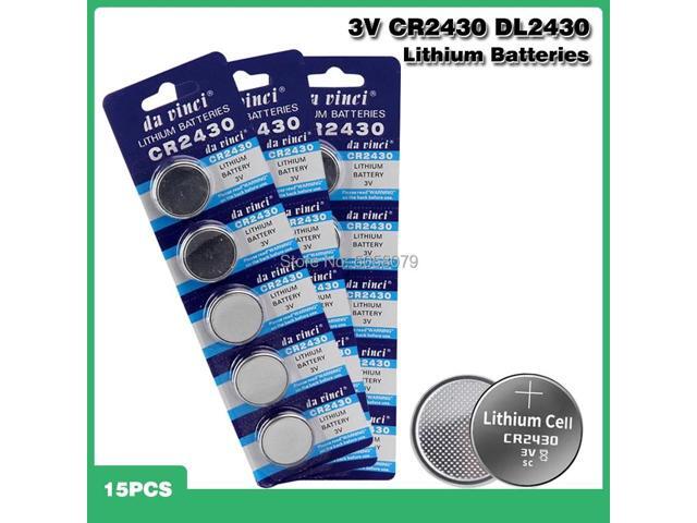 15pcs 3v CR2430 CR 2430 Button Pilas Lithium Coins Cells Battery Watch Clock Batteries For Calculator Computer Remote Control
