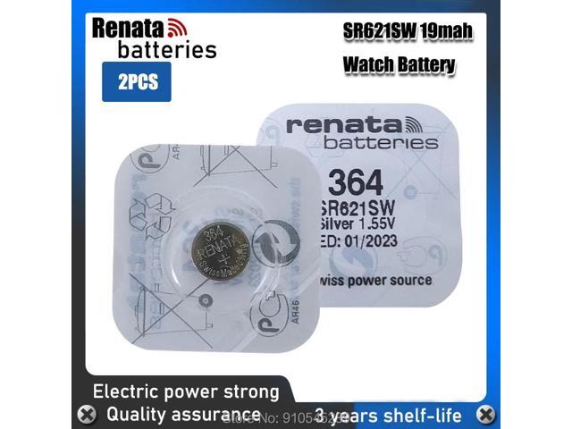 RETAIL 2Pcs AG1 AG 1 Watch Clock Battery Pilas LR621 LR 621 LR621W SR621SW SR621 1.55V Button Coin Cell Batteries
