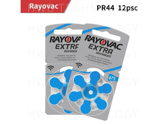 12PCS/lot Rayovac Hearing Aid Battery 675 1.4V Zinc Air Button Cell A675 E675 PR44 DA675 PR675H AC-675E AC675 B675PA