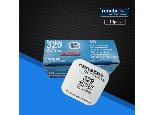 10pack Renata LONG LASTING 329 SR731SW D329 V329 Watch Battery Button Coin Cell
