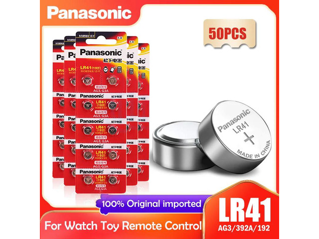 50PCS 192 LR41 1.5V Button Cell Batteries SR41 AG3 G3A L736 192 392A For Toys Watch Calculator Computer Clock 0%Hg