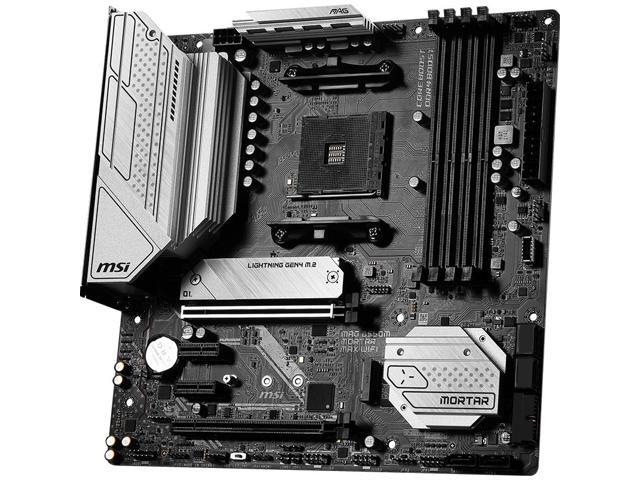 MSI MAG B550M MORTAR MAX WIFI Micro ATX Motherboard, MSI AM4 AMD Motherboard, AMD B550 SATA 6Gb/s PCIe 4.0 DDR4 Wi-Fi 6E, Micro ATX AMD Motherboard