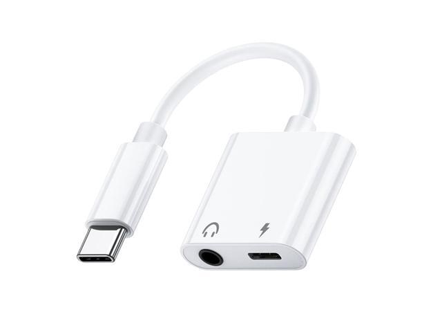 USB C to 3.5mm Headphone Jack Adapter,Type C Fast Charge with Audio Aux Splitter Earphone Adaptor Compatible with Pixel, All Phones with Type C...