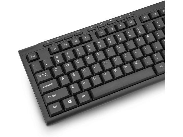 Rii RK907 Ultra-Slim Compact USB Wired Keyboard for Mac and PC,Windows 10/8 / 7 / Vista/XP(Black) (2PCS)