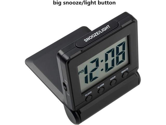 FAMICOZY Compact Digital Travel Alarm Clock with High/Low Volume Options,Simple to Set,Easy to Read,Bold Digits,Snooze Backlight,Quality...