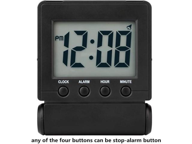 FAMICOZY Compact Digital Travel Alarm Clock with High/Low Volume Options,Simple to Set,Easy to Read,Bold Digits,Snooze Backlight,Quality...