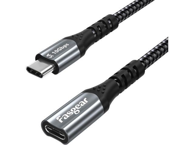 F USB C Extension Cable 10Gbps USB 3.1 Gen 2 Type C Male to Female Cord Support 4K Video Audio Output Compatible for Thunderbolt 3 Port, Mac-Book.