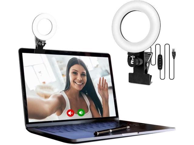 Video Conference Lighting Kit, Conference light, zoom lighting, LED Ring Light Clip On for Computers, Monitors, and Laptops, best for Remote.