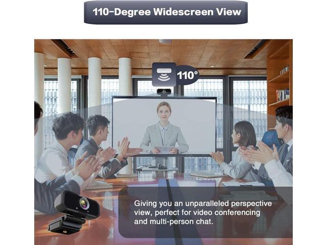 Webcam 1080p HD Computer Switch 2 Camera - Microphone Laptop USB PC Webcam with Tripod Stand, 110 Degree Live Streaming Widescreen Recording Pro...