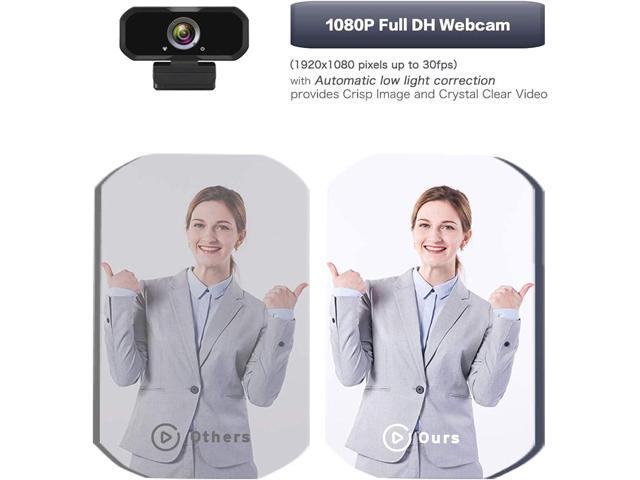 Webcam 1080p HD Computer Switch 2 Camera - Microphone Laptop USB PC Webcam with Tripod Stand, 110 Degree Live Streaming Widescreen Recording Pro...