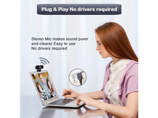 Webcam 1080p HD Computer Switch 2 Camera - Microphone Laptop USB PC Webcam with Tripod Stand, 110 Degree Live Streaming Widescreen Recording Pro...