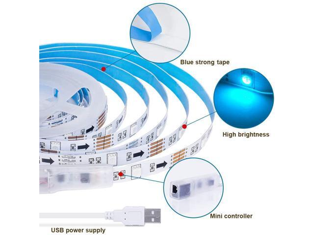 Maylit Led Strip Lights, 20FT USB Led Light Strip Kit with Remote, RGB 5050 Color Changing Led Lights for Tv Backlight, Bedroom, Room, Home...