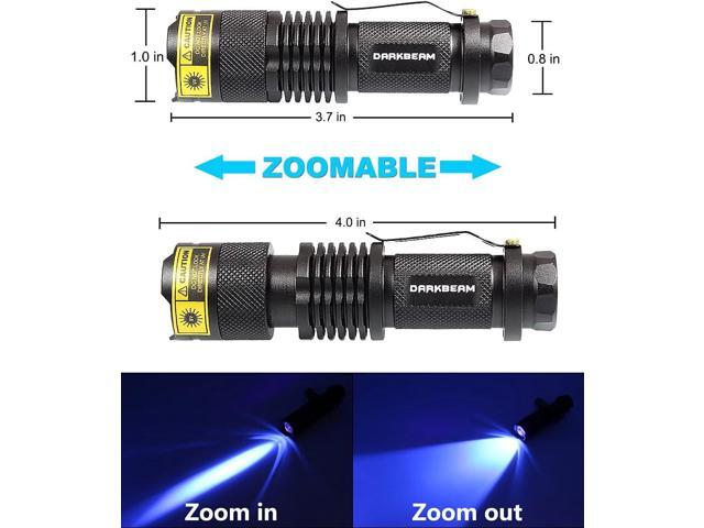 DARKBEAM UV 365nm Light Wood's lamp Blacklight Ultraviolet Flashlight LED Portable Mini Handheld Torch Detector for Dog Urine Pet Stains 370nm...
