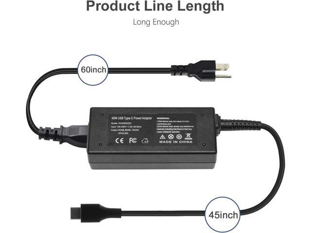 Charger Compatible for USB-C 45W for Acer Chromebook 315 311 CP311 CP315 CB311 CB315 Gateway Chromebook 311 CBO311 Chrome Spin 11 13 15 R13 713 714...