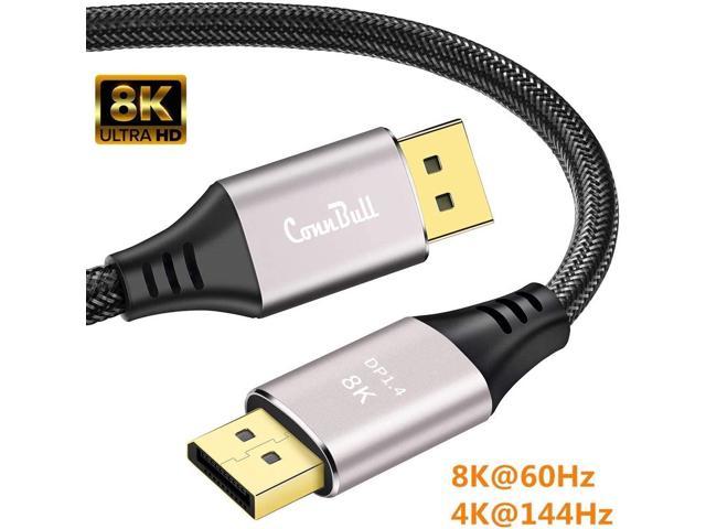 C 8K DisplayPort 1.4 Cable 15ft, Ultra HD DisplayPort Monitor Video Cable 5m Support HBR3(7680x4320 Resolution), 8K@60Hz, 4K@144Hz, 32.4Gbps, MST.