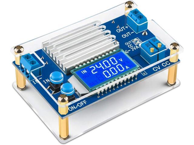 D DC Buck Converter, 5.3V-32V to 1.2V-32V 12A Adjustable Power Supply, 5v 9v 12v 24V 30V 32V Step Down Voltage Regulator with LCD Display Volt.