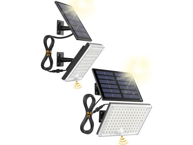 Photos - Chandelier / Lamp 2 Pack Outdoor Solar LED Lights, Solar Powered Flood Lights witgh Motion S