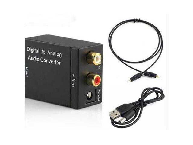 Digital to Analog Audio Converter Adapter Digital Optical Fiber Coaxial RCA Toslink Signal to Analog Audio Converter RCA for DVD