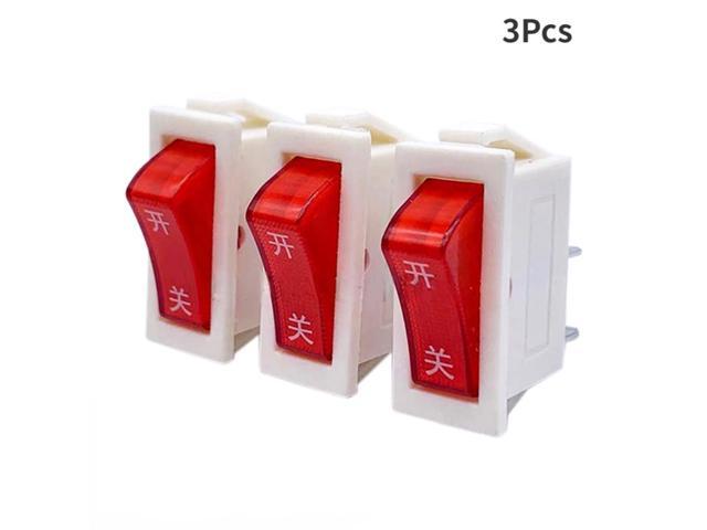 3Pcs KCD3 2-pin 2-gear Power Switch Parts are applicable to the water dispenser electronic scale household appliances ship-type photo
