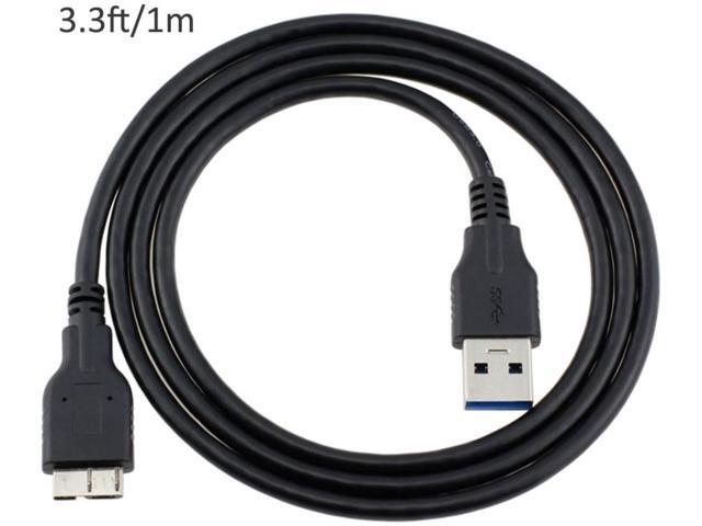 USB 3.0 A Male to Micro B Cable 3.3FT Cord Compatible with For WD My Passport and Elements Portable External Hard Drive,