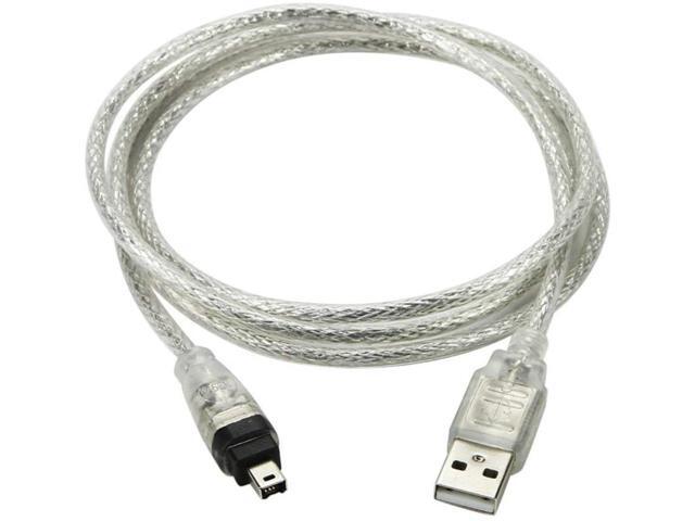 USB Male to Firewire IEEE 1394 4Pin Male Adapter Cord Cable for DCR-TRV75E DV 1.5m USB Firewire Cable