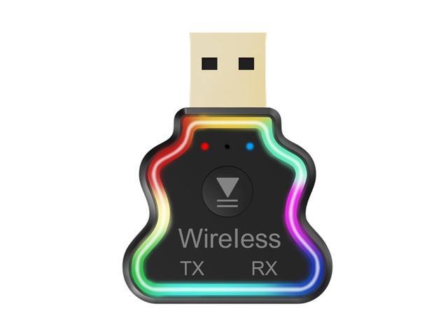 2 in 1 USB Bluetooth 5.0 Audio Transmitter Receiver Adapter 3.5mm cable for TV PC Car AUX