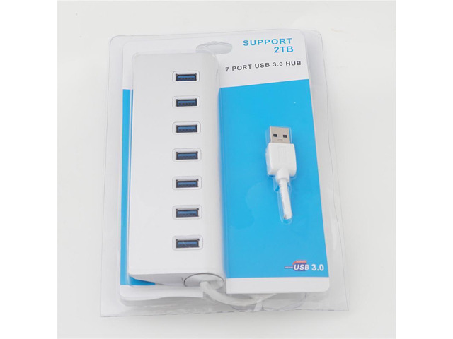 7 Port USB 3.0 HUB 5Gbps High Speed Powered Adapter Cable Splitter Extender PC adapter